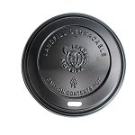 Amenity Services Hot Cup Degradable Black Eco-Lid 90mm Fits 10 Oz. 12 Oz. 16 Oz. Cups Unwrapped 1000 Per Case Price Per Case